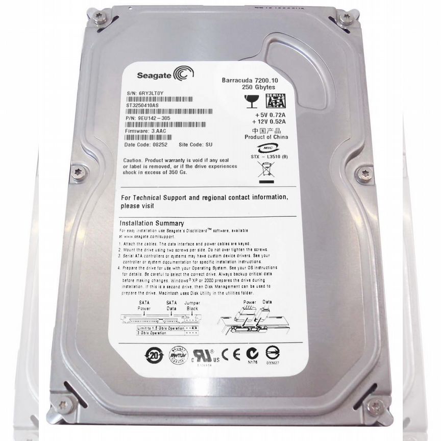 [ST3250410AS] Жесткий Диск Seagate 250gb Sata2 3,5" St3250410as