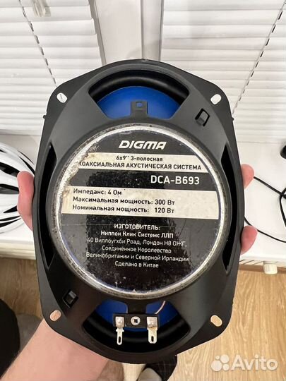 Колонки для авто Digma DCA-B639 300W