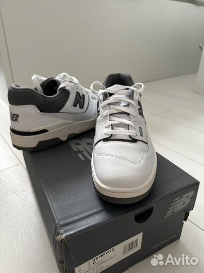 Кроссовки new balance 550 white dark grey