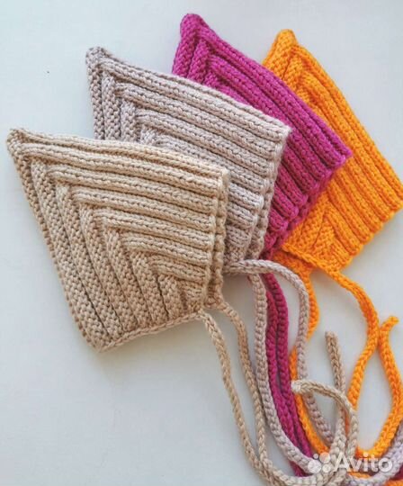 Шапочка чепчик Эльфик на осень для новорожденных