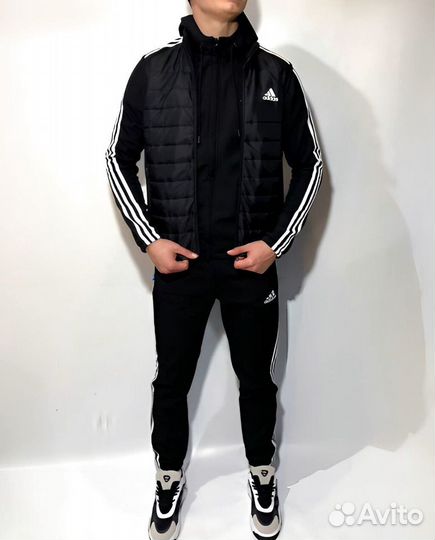 Теплые спортивные костюмы Adidas тройка