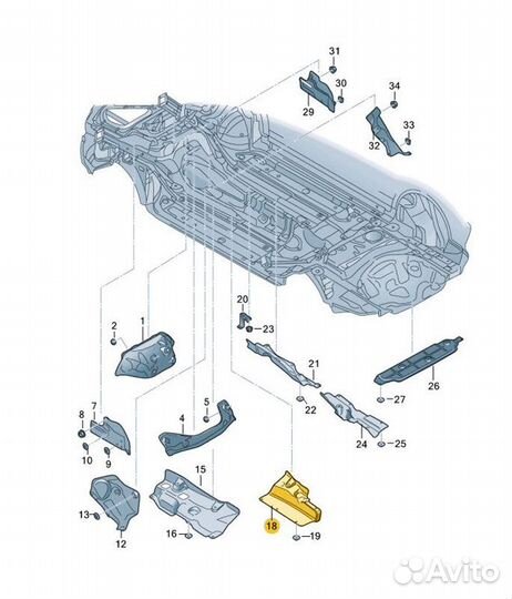 Тепловой экран Volkswagen Touareg CR7 cvmd 2019