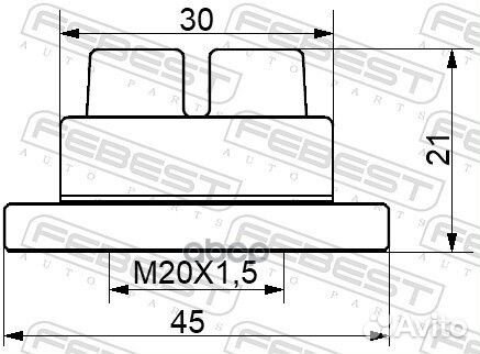 Гайка ступицы ford fiesta 2001-2008 EU/30*21