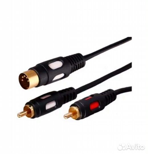 Кабель 5DIN на 2RCA, 1.5 метра