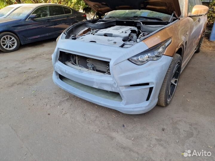 Тюнинг передний бампер infiniti fx37, fx50, qx70