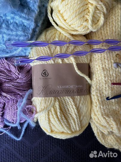 Пряжа для вязания пакетом спицы разные