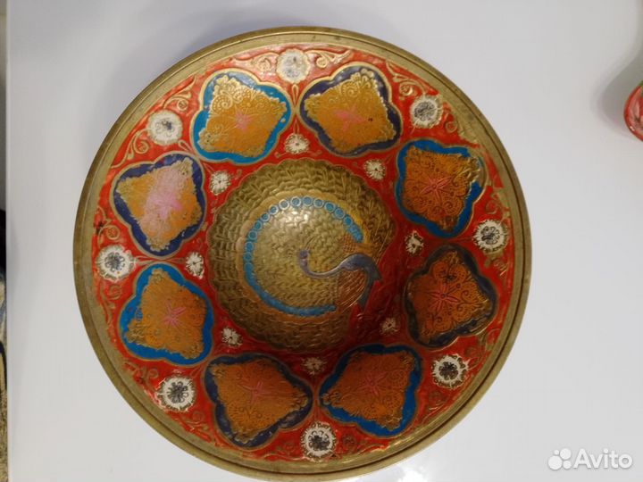 Ваза для фруктов латунь