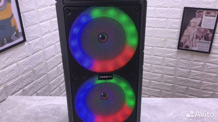 Огромная блютуз колонка с микрофоном