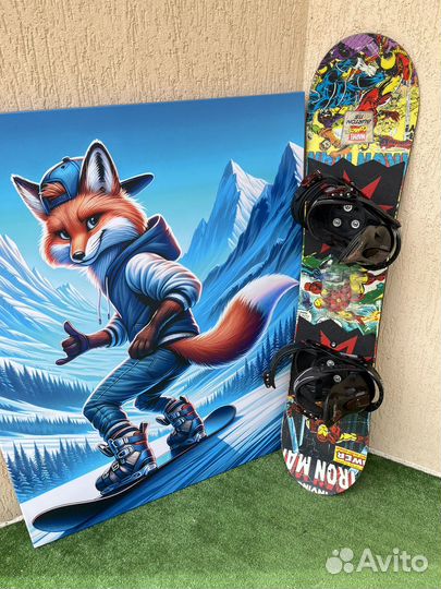 Сноуборд с креплениями 115
