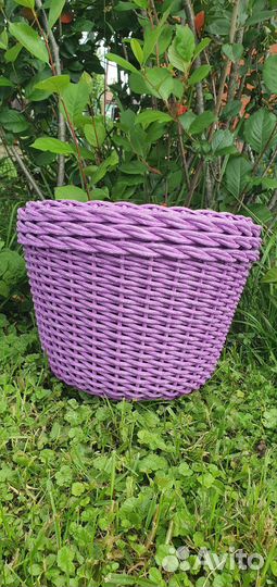 Кашпо из ротанга