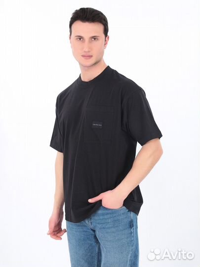 Футболка черная для мужчин Calvin Klein Jeans