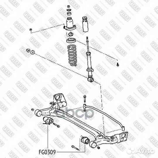 Сайлентблок задней балки FG0309 fixar