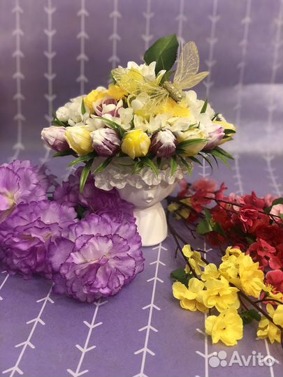 Букет из мыльных цветов