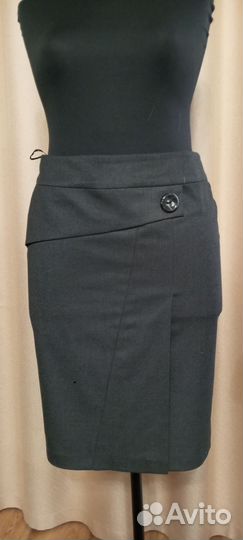 Юбка карандаш 46-48 р. серая