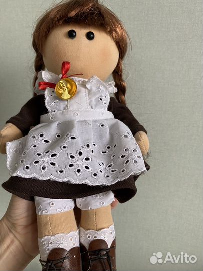Кукла текстильная Школьница, 30 см