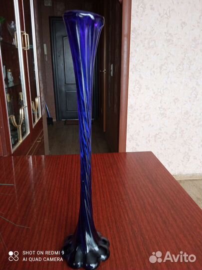 Ваза для цветов(керамика, чешское стекло