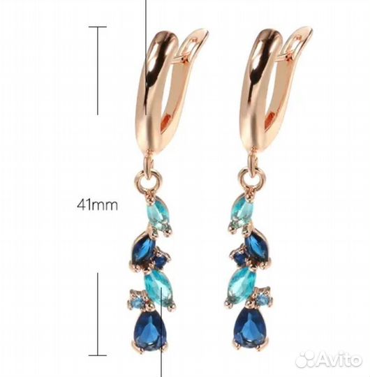 Серьги под золото 585