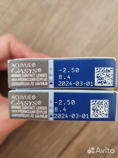 Acuvue oasys with hydraclear plus - за 2 упаковки