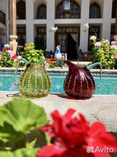 Соусник Кувшвин Цветное Стекло Ручная работа