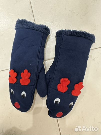 Варежки зимние для мальчика 4-6 лет