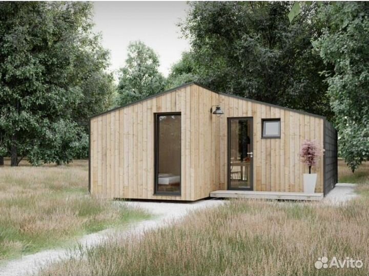 Барнхаус 7х9. Каркасный дом барн. Под ключ