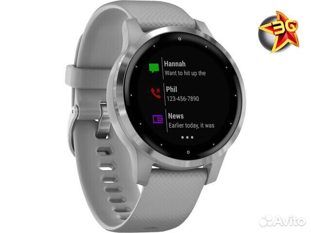 Часы Garmin Vivoactive 4S Gray/Silver 010-02172-04