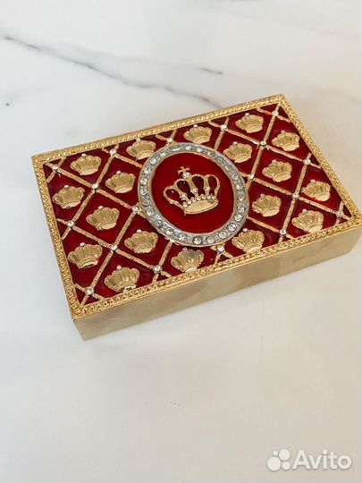 Визитница с эмалью фаберже