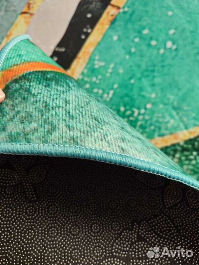 Новый Ковёр в гостинную 120/160 изумрудно-бирюзов