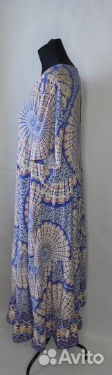 Платье свободного кроя из штапеля