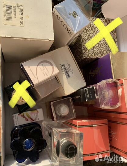 Коробки и флаконы от духов, духи