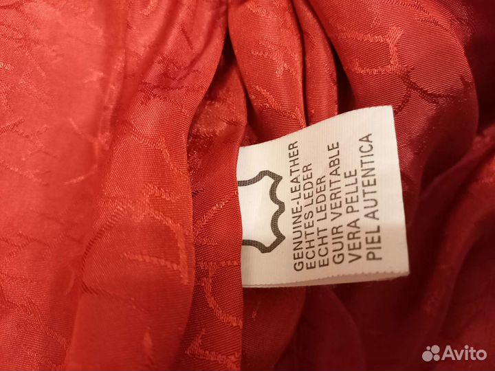Куртка пиджак кожаная женская размер M