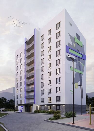 3-к. квартира, 87,7 м², 2/10 эт.