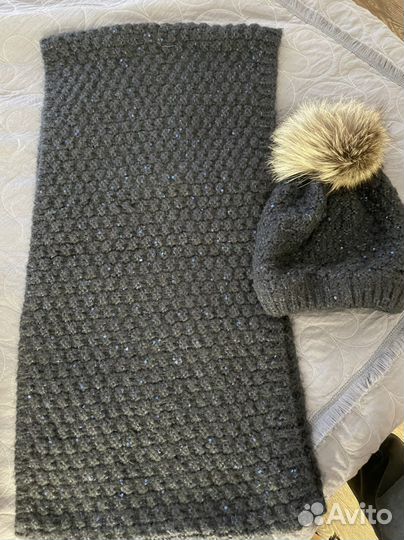 Весна осень шапка и снуд