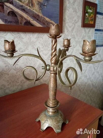 Подсвечник бронза