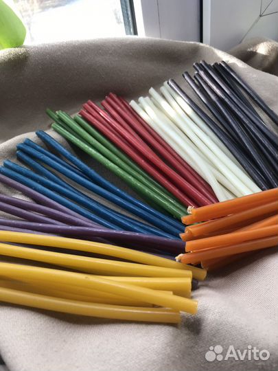 Свечи восковые цветные