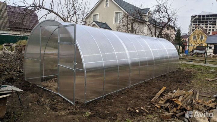 Теплица усиленная поликарбонат, рассрочка, кредит