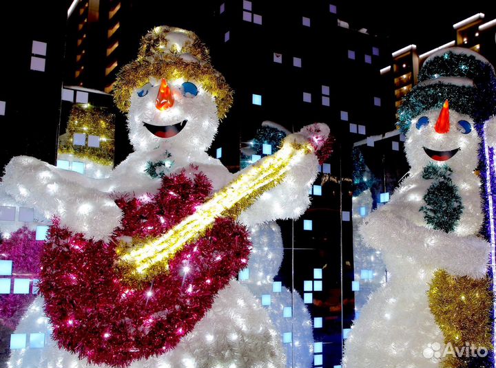 Светодиодные фигуры снеговик