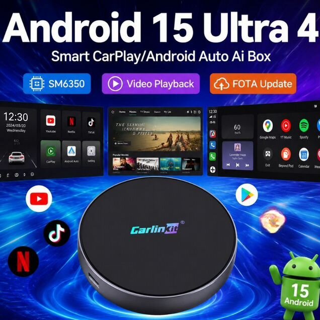 CarlinKit Ultra-4 8G 128Gb A15 Qualcomm 6350