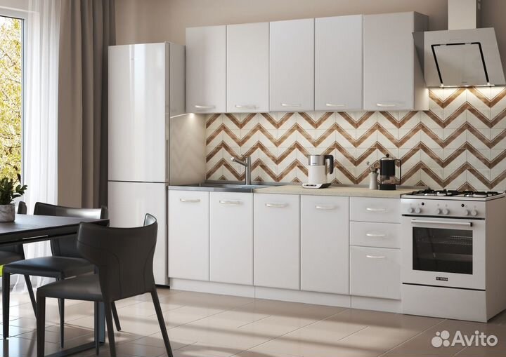 Модульная кухня Виола Белый Софт (мдф)