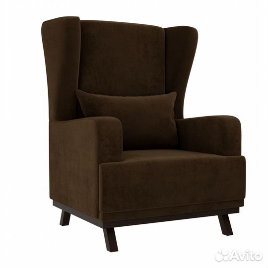 Кресло Джон велюр коричневый