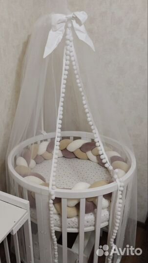 Бортик косичка в кроватку