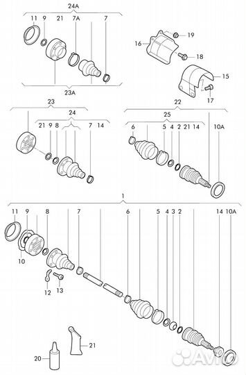 Привод передний правый Skoda Fabia 2008