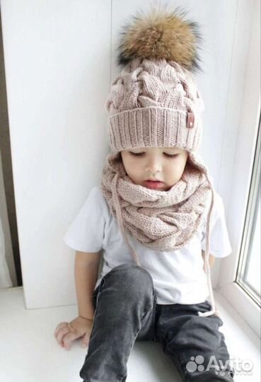 Комплект шапка, шарф