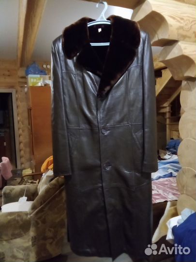 Кожаное пальто