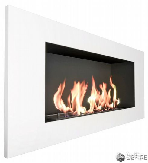 Встраиваемый настенный биокамин с настоящим огнем