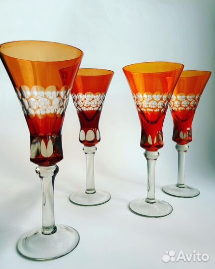 Фужеры цветное стекло СССР