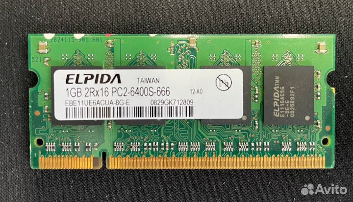 Оперативная память для ноутбука - elpida DDR2 1Gb