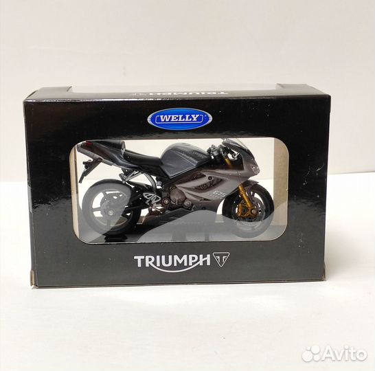 Модель Welly мотоцикл Triumph Daytona 675 серый