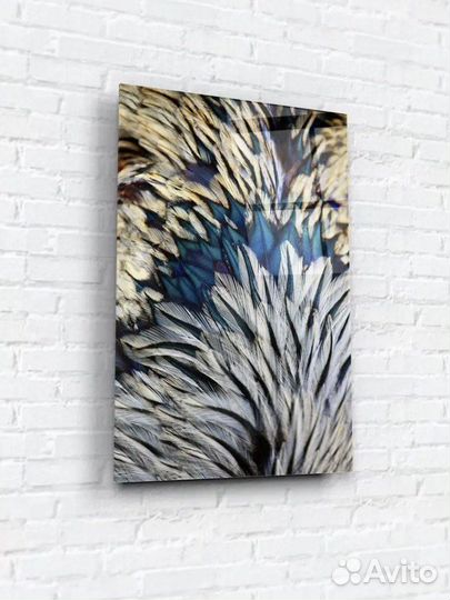 Картина на стену стеклянная 40х60 Пёрышко