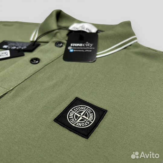 Футболка поло Stone island 2SC18 хаки (S-3XL)